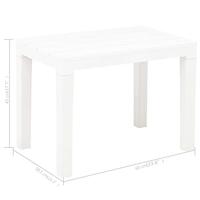 Tuinbanken 2 st kunststof wit - thumbnail