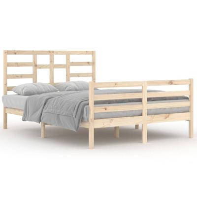 Bedframe zonder matras massief hout 140x200 cm