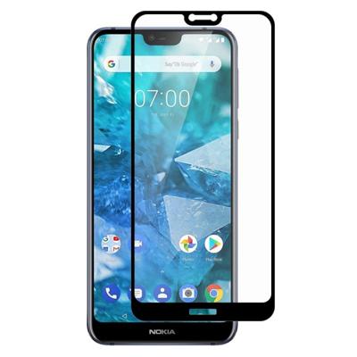 ENKAY Hat-Prins volledige lijm 0 26 mm 9H 2.5D getemperd glas Film voor Nokia 7.1(Black)