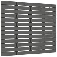 Hoofdbord wandmontage 106x3x91,5 cm massief grenenhout grijs - thumbnail