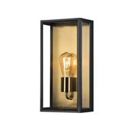 Konstsmide Carpi schwarz/messing 7349-758 Buitenlamp (wand) E27 Zwart, Messing - thumbnail
