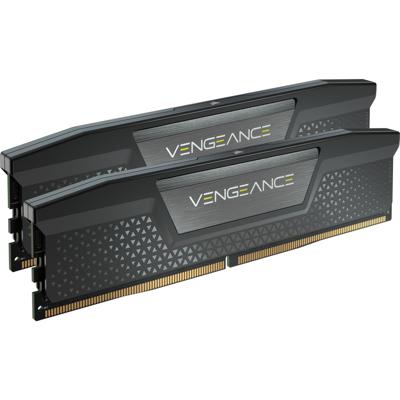 RAM - Corsair VEGEANCE RGB DDR5 - 32 GB 2x16GB Dimm - 6000MHz - Unboffered, 40-40-40-77, STD PMIC, XMP 3.0, Black HeatSprederier