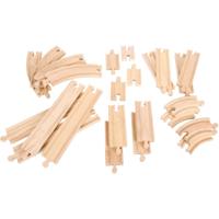 Bigjigs houten uitbreidingsset rails en bochten, 24dlg. - thumbnail