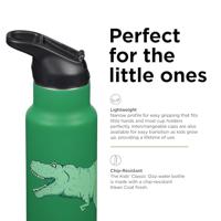 Klean Kanteen Kid Classic Narrow 355ml/12oz + Flip/Sportdop Thermosfles Dino Skate 355ml - thumbnail