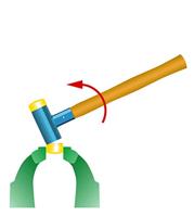 Wiha Kunststof hamer terugslagloos | met hickorysteel | rond-slagkop | 125 mm | 40 mm - 2095 - 02095 - thumbnail