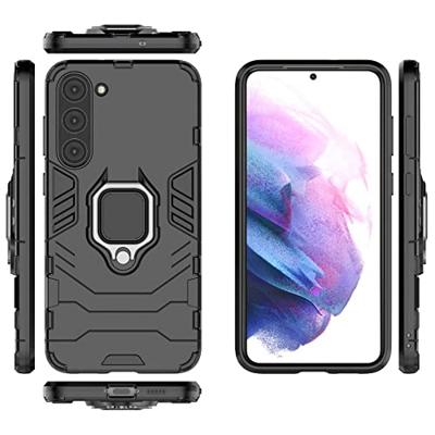 Lunso - Samsung Galaxy S23 Plus - Armor backcover hoes met ringhouder - Zwart Lunso - Samsung Galaxy S23 Plus - Armor backcover hoes met ringhouder - Zwart