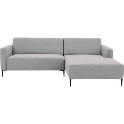 Goossens Bank Key West lichtgrijs, stof, 2-zits, modern design