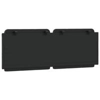 Hoofdbordkussen 140 cm kunstleer zwart - thumbnail