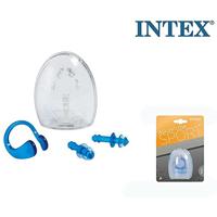 Intex 55609 wateroordoppen en neusklem blauw - thumbnail
