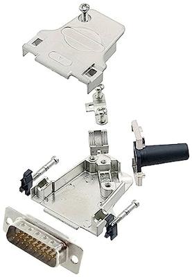 encitech D45ZF15-HDP26-W-K 6355-8064-02 D-sub male connectorset 45 ° Aantal polen: 26 Soldeerkelk 1 stuk(s)