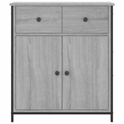 Dressoir 70x30x80 cm bewerkt hout grijs sonoma