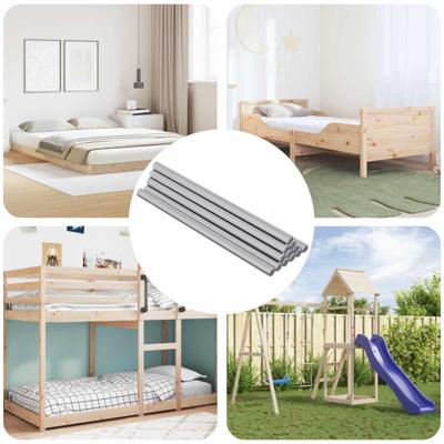 VidaXL Schroefdraadstangen 900 pcs zilver metaal