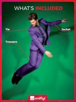 Herenpak paars 3-delig - thumbnail