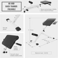 Inklapbare Buik- en Rugtrainer Wit - thumbnail