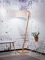 GOOD&MOJO Vloerlamp 'Andes' Bamboe en Eco linnen, 176cm, kleur Beige - thumbnail