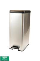 Curver decobin slimbin pedaalemmer 40 liter rechthoekig zilver metallic - thumbnail