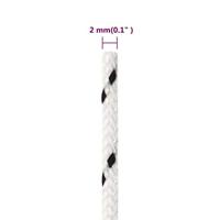 VidaXL Boottouw gevlochten 2 mm x 250 m polyester wit - thumbnail