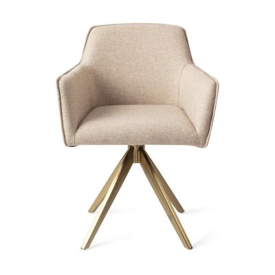 Jesper Home Eetkamerstoel 'Hofu' Turn Gold, kleur Wild Walnut