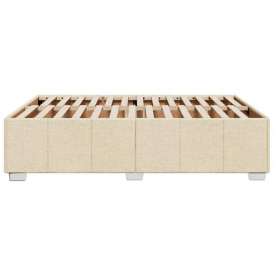 Bedframe zonder matras stof crèmekleurig 160x200 cm