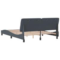 Bedframe zonder matras 160x200 cm fluweel donkergrijs - thumbnail