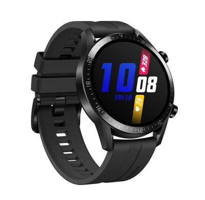 Watch GT 2 - Smartwatch - 46 mm - zwart roestvrij staal - smart watch met riem - fluoroelastomeer - matte black Watch GT 2 - Smartwatch - 46 mm - zwart roestvrij staal - smart watch met riem - fluoroelastomeer - matte black
