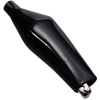 TRU COMPONENTS Krokodillenklem Zwart Klembereik (max.): 9 mm Lengte: 28 mm 1 stuk(s) - thumbnail