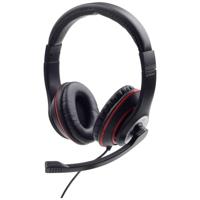 Gembird CaratteristicheCuffia stereo con braccio microfono mobilePratica unitÃƒÂ  di con Over Ear headset Kabel Zwart, Rood Volumeregeling, Headset - thumbnail