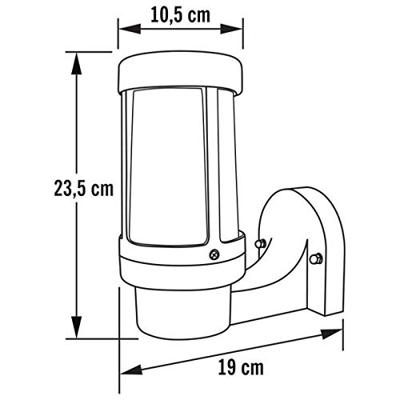KonstSmide Moderne wandlampSiena grijs - 7513-302 - thumbnail
