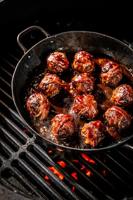 Forged Staal Koekenpan met 2 handvatten Carbonstaal - Geschikt voor BBQ - ø 24 cm - thumbnail