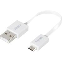 Akasa 0,15 m USB 2.0 A/Micro-B 0,15 m USB A Micro B witte kabel USB - kabel USB (0,15 m, USB A, Micro B, mannelijk/mannelijk, wit) - thumbnail