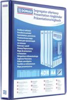 DONAU personaliseerbare ringmap, PP, ft A4, 4 D-ringen van 25 mm, blauw - thumbnail