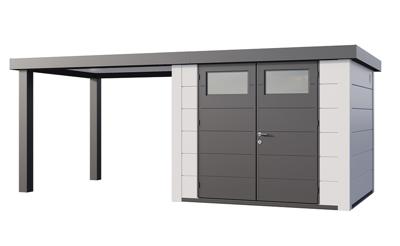 Telluria | Tuinhuis Classico 2724 met Overkapping Open Lounge Large | Links | Wit