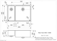 Reginox New York 18 x 40+40 x 40 Comfort spoelbak - thumbnail