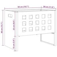 VidaXL Vuurkorf bruin 50 x 30 x 40 cm staal - thumbnail