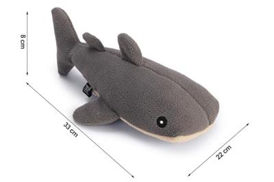 Beeztees Minus One hondenspeelgoed walvis grijs