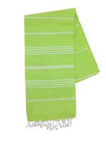 The One Towelling Hamamdoek Lime/Wit - thumbnail