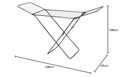 Droogrek - Wasrek - 18m drooglengte - inklapbaar