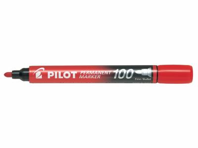 Viltstift pilot sca-100 rond f rood | 12 stuks