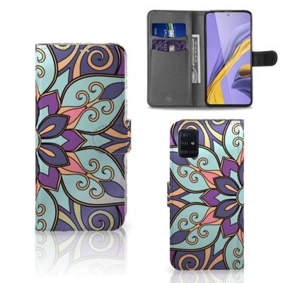Samsung Galaxy A51 Hoesje Purple Flower Samsung Galaxy A51 Hoesje Purple Flower