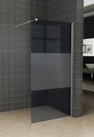 Saqu Subtly douchewand excl. muurprofiel 107,5x200cm Mat rookglas - thumbnail