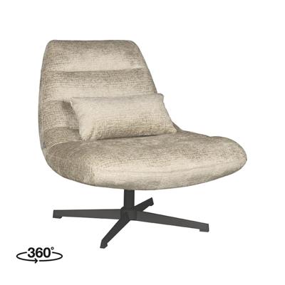 LABEL51 Draaifauteuil 'Nox' Elegance stof, kleur Beige