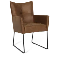 Armstoel Pim - Bizon Cognac (incl. beugelpoot) - thumbnail
