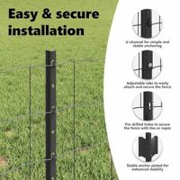 VidaXL Hek met paal grijs 0,4 x 10 m staal en pvc - thumbnail