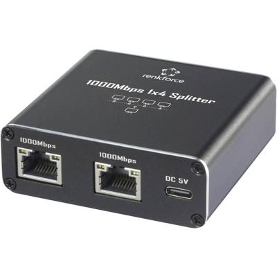 Renkforce RF-GES-400 Netwerk switch RJ45 4 poorten USB-stroomverzorging Renkforce RF-GES-400 Netwerk switch RJ45 4 poorten USB-stroomverzorging