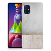 Samsung Galaxy M51 | Bumper Hoesje | Wood Concrete - thumbnail