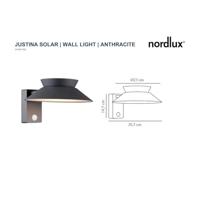 Nordlux Solar wandlampJustina antraciet - 2418071050 - thumbnail