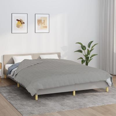 VidaXL Verzwaringsdeken 200x225 cm 13 kg stof grijs VidaXL Verzwaringsdeken 200x225 cm 13 kg stof grijs