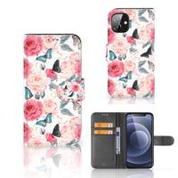Apple iPhone 12 Mini Hoesje Butterfly Roses - thumbnail