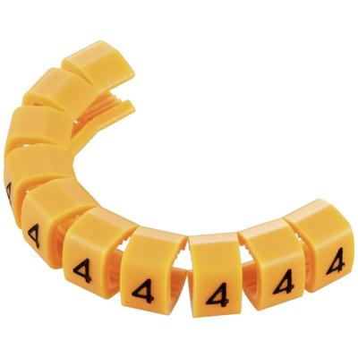 TRU COMPONENTS TC-MB2/4203 Markeerclip Opdruk 4 Buitendiameter 4 tot 5.10 mm TRU COMPONENTS TC-MB2/4203 Markeerclip Opdruk 4 Buitendiameter 4 tot 5.10 mm