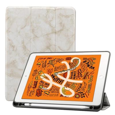Marmer textuur patroon horizontale Flip lederen case voor iPad Air 2019 10 5 inch met drie-voudige houder & pen slot & slaap/Wake-up functie (wit)